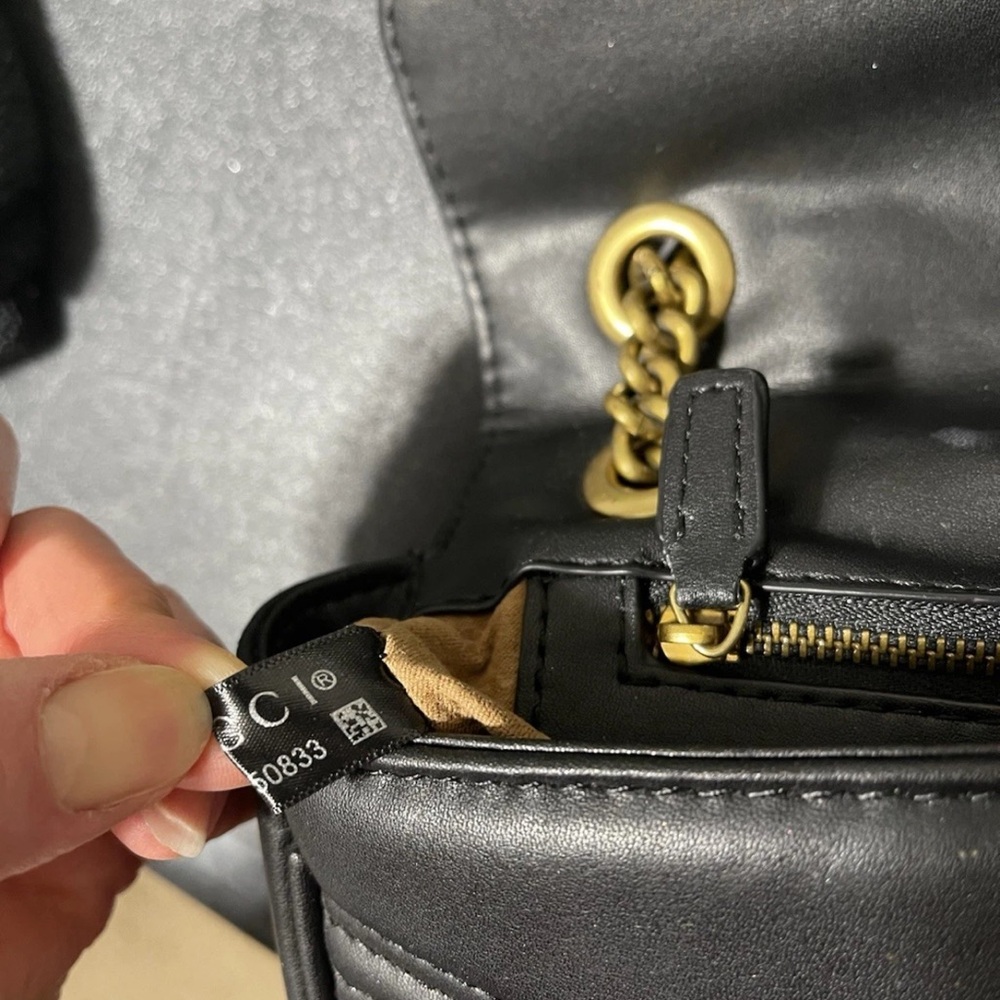 Gucci GG Marmont Leather Black Shoulder Bag/ crossbody purse - Picture 2 of 16